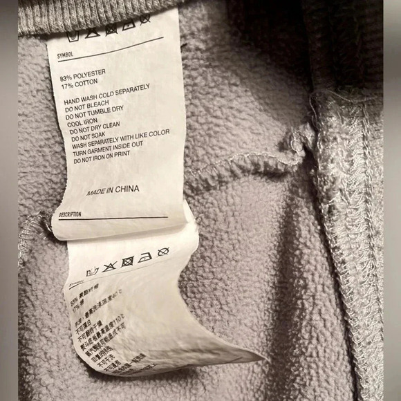 Musium Div grey crew neck casual polycotton blck shorts long sleeve sweatshirt L - Picture 4 of 4